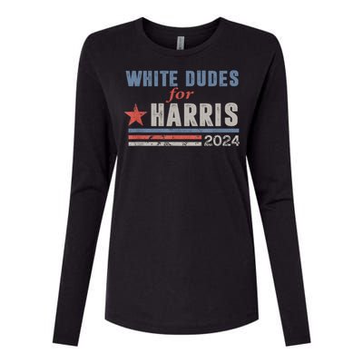 White Dudes For Kamala Harris Womens Cotton Relaxed Long Sleeve T-Shirt