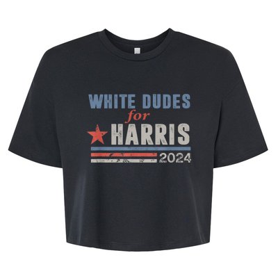 White Dudes For Kamala Harris Bella+Canvas Jersey Crop Tee