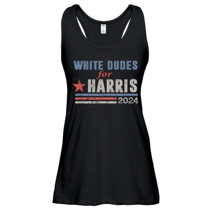 White Dudes For Kamala Harris Ladies Essential Flowy Tank