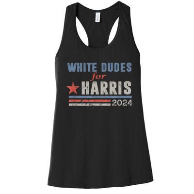 White Dudes For Kamala Harris Women's Racerback Tank