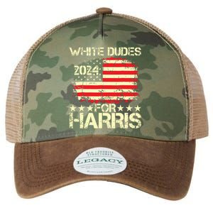 White Dudes For Kamala Harris 2024 President Election Retro Legacy Tie Dye Trucker Hat