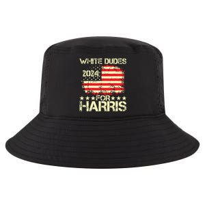 White Dudes For Kamala Harris 2024 President Election Retro Cool Comfort Performance Bucket Hat