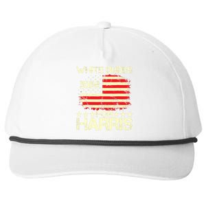 White Dudes For Kamala Harris 2024 President Election Retro Snapback Five-Panel Rope Hat