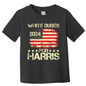 White Dudes For Kamala Harris 2024 President Election Retro Toddler T-Shirt