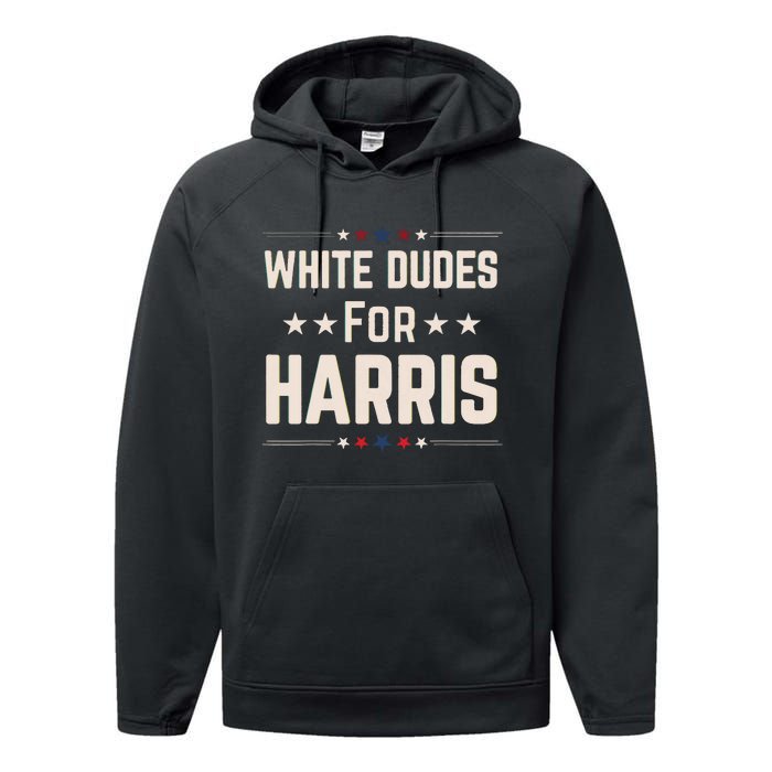 White Dudes For Harris Performance Fleece Hoodie