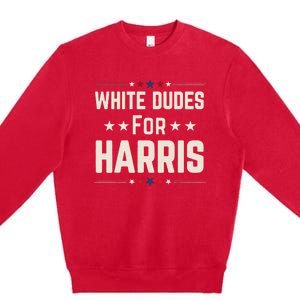 White Dudes For Harris Premium Crewneck Sweatshirt