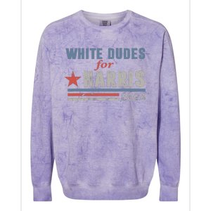 White Dudes For Harris 2024 For President Colorblast Crewneck Sweatshirt