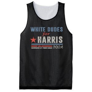 White Dudes For Harris 2024 For President Mesh Reversible Basketball Jersey Tank