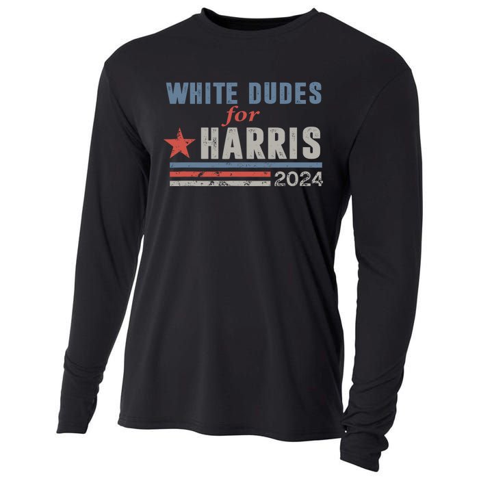 White Dudes For Harris 2024 For President Cooling Performance Long Sleeve Crew