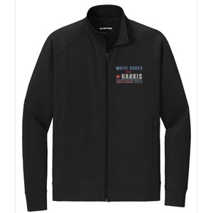 White Dudes For Harris 2024 For President Stretch Full-Zip Cadet Jacket