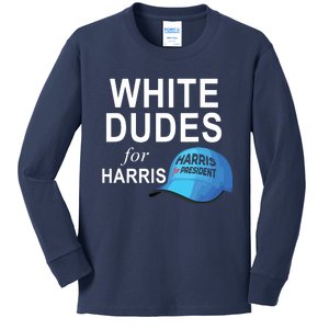 White Dudes For Harris Kids Long Sleeve Shirt