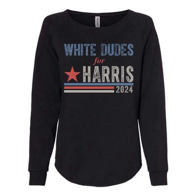 White Dudes For Harris 2024 Vintage Election Womens California Wash Sweatshirt