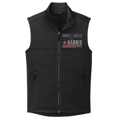 White Dudes For Harris 2024 Vintage Election Collective Smooth Fleece Vest