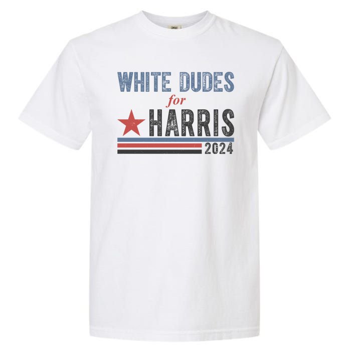 White Dudes For Harris 2024 Vintage Election Garment-Dyed Heavyweight T-Shirt