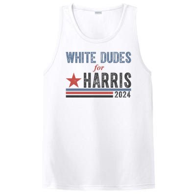 White Dudes For Harris 2024 Vintage Election PosiCharge Competitor Tank