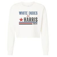 White Dudes For Harris 2024 Vintage Election Cropped Pullover Crew