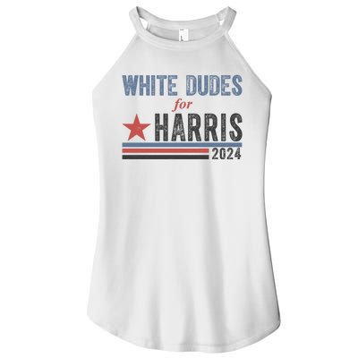 White Dudes For Harris 2024 Vintage Election Women’s Perfect Tri Rocker Tank