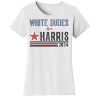 White Dudes For Harris 2024 Vintage Election Women's T-Shirt