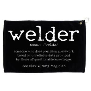 Welder Definition Funny Welding Quote Welder Gift Grommeted Golf Towel