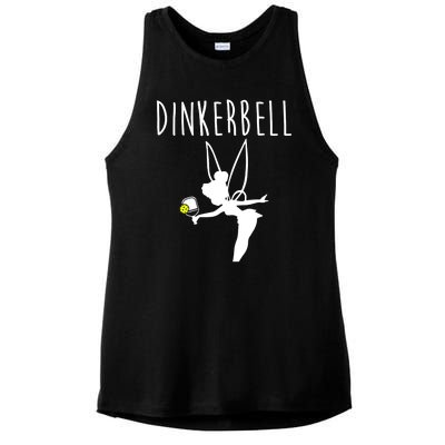 Wo Dinkerbell Funny Pickleball Ladies PosiCharge Tri-Blend Wicking Tank