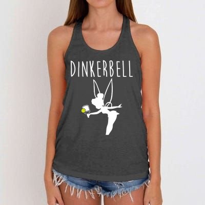 Wo Dinkerbell Funny Pickleball Women's Knotted Racerback Tank