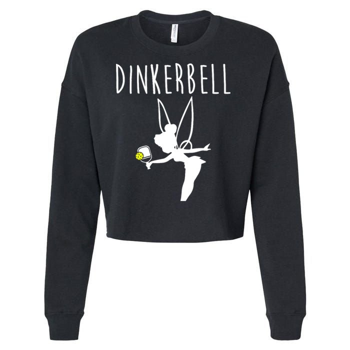 Wo Dinkerbell Funny Pickleball Cropped Pullover Crew