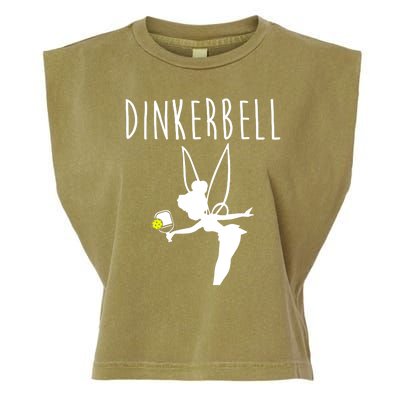 Wo Dinkerbell Funny Pickleball Garment-Dyed Women's Muscle Tee