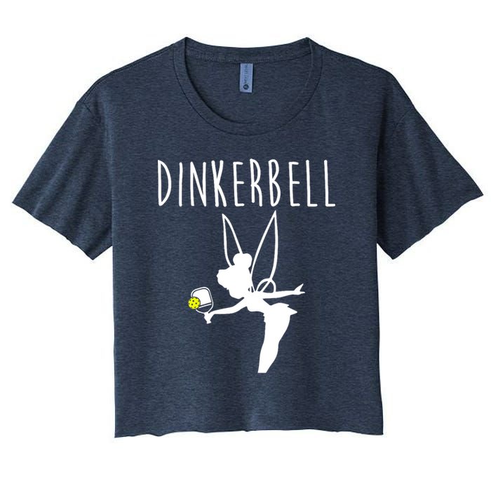 Wo Dinkerbell Funny Pickleball Women's Crop Top Tee