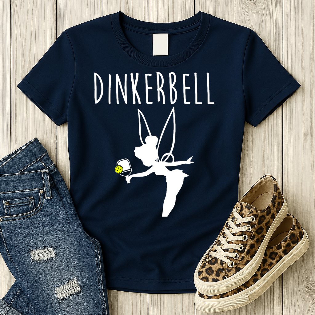 Wo Dinkerbell Funny Pickleball Womens T-Shirt
