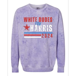 White Dudes For Harris 2024 For President Colorblast Crewneck Sweatshirt