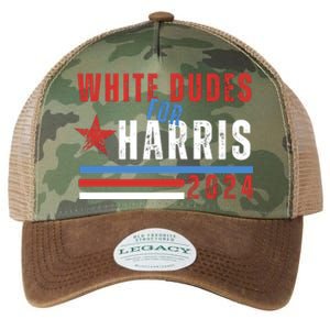 White Dudes For Harris 2024 For President Legacy Tie Dye Trucker Hat