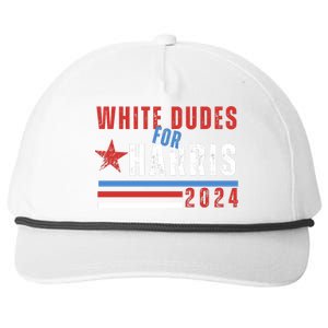 White Dudes For Harris 2024 For President Snapback Five-Panel Rope Hat