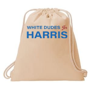 White Dudes For Harris Drawstring Bag