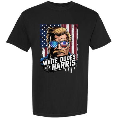 White Dudes For Harris Support Kamala 2024 Antitrump Garment-Dyed Heavyweight T-Shirt