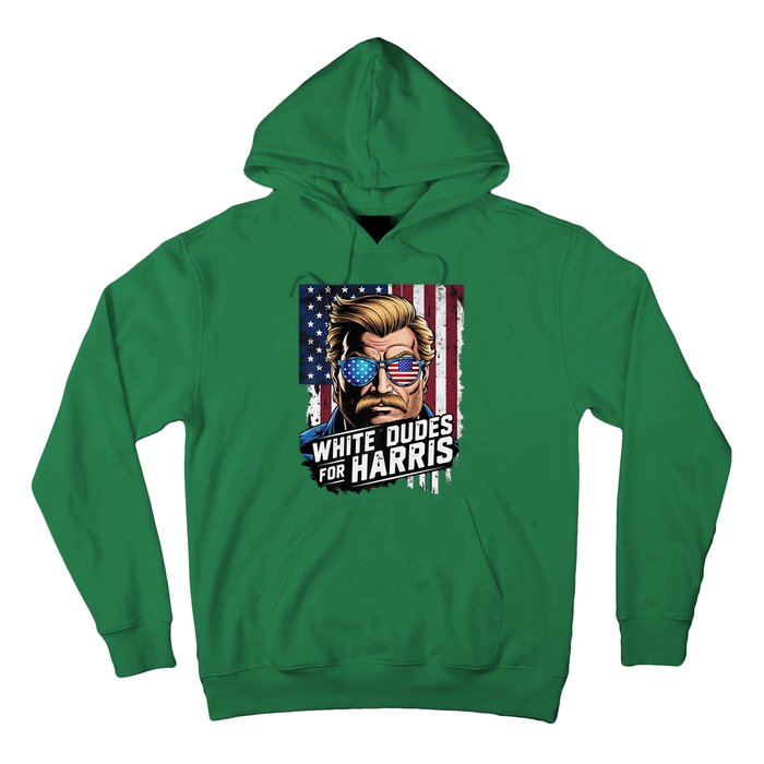 White Dudes For Harris Support Kamala 2024 Antitrump Hoodie