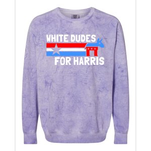 White Dudes For Harris 2024 For President Colorblast Crewneck Sweatshirt