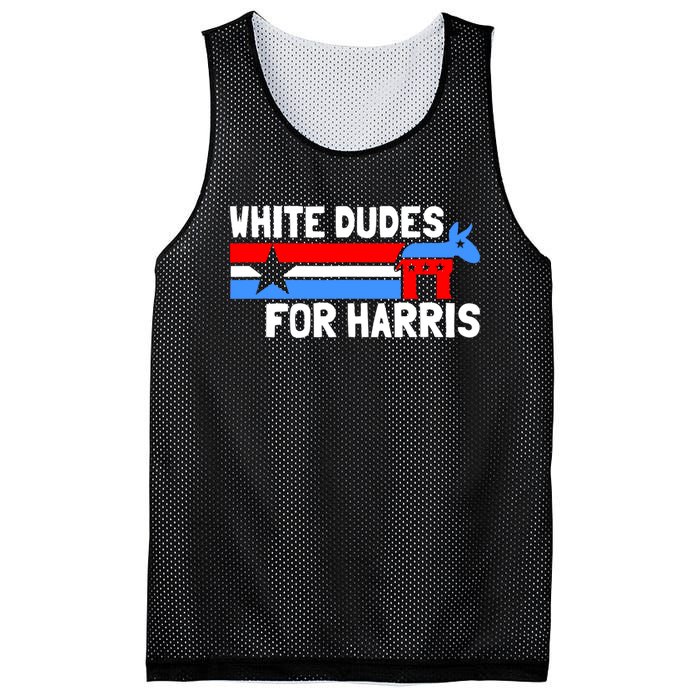 White Dudes For Harris 2024 For President Mesh Reversible Basketball Jersey Tank