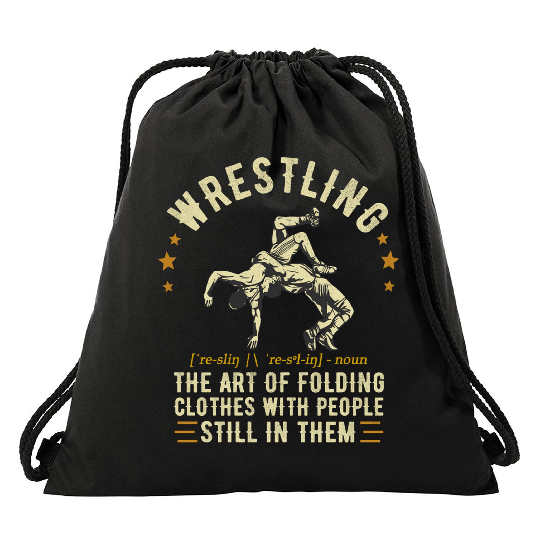 Wrestling Definition Funny Wrestle  Wrestling Cute Gift Drawstring Bag