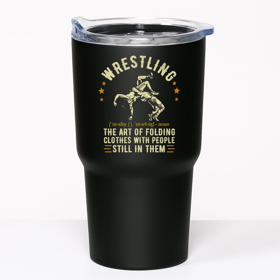 Wrestling Definition Funny Wrestle  Wrestling Cute Gift Tumbler