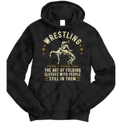 Wrestling Definition Funny Wrestle  Wrestling Cute Gift Tie Dye Hoodie