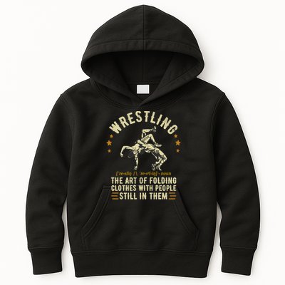 Wrestling Definition Funny Wrestle  Wrestling Cute Gift Kids Hoodie