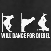 Will Dance For Diesel Funny Father's Day Dad Pole Dance Adult Drive Performance Visor