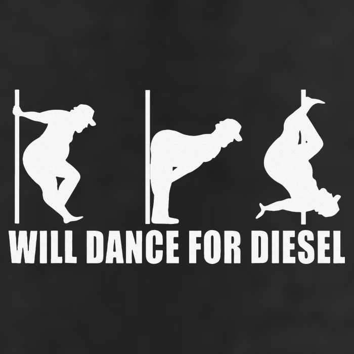Will Dance For Diesel Funny Father's Day Dad Pole Dance Adult Drive Performance Visor