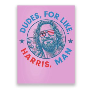 White Dude For Kamala Harris 2024 Support Design Poster