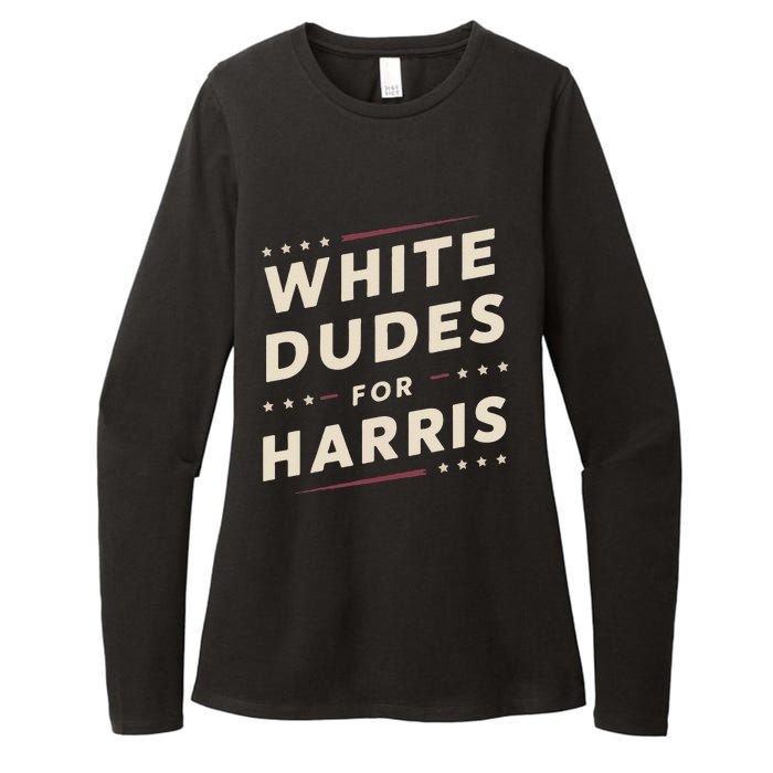 White Dudes For Kamala Harris Vote For 2024 President Harris Womens CVC Long Sleeve Shirt