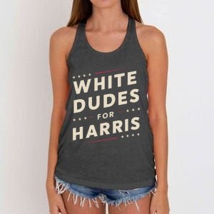 White Dudes For Kamala Harris Vote For 2024 President Harris Women's Knotted Racerback Tank