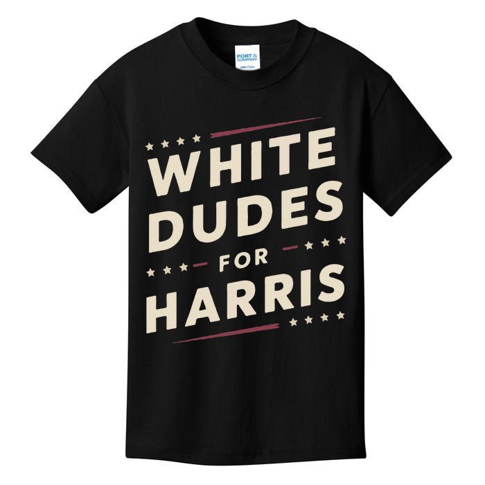 White Dudes For Kamala Harris Vote For 2024 President Harris Kids T-Shirt