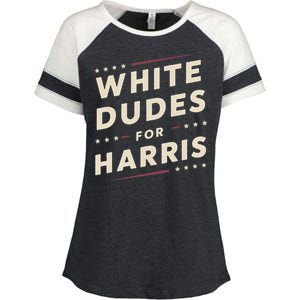 White Dudes For Kamala Harris Vote For 2024 President Harris Enza Ladies Jersey Colorblock Tee