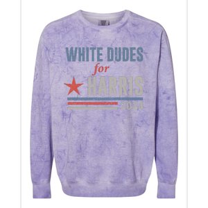 White Dudes For Harris Kamala 2024 Colorblast Crewneck Sweatshirt