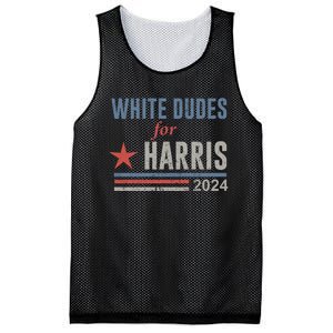 White Dudes For Harris Kamala 2024 Mesh Reversible Basketball Jersey Tank